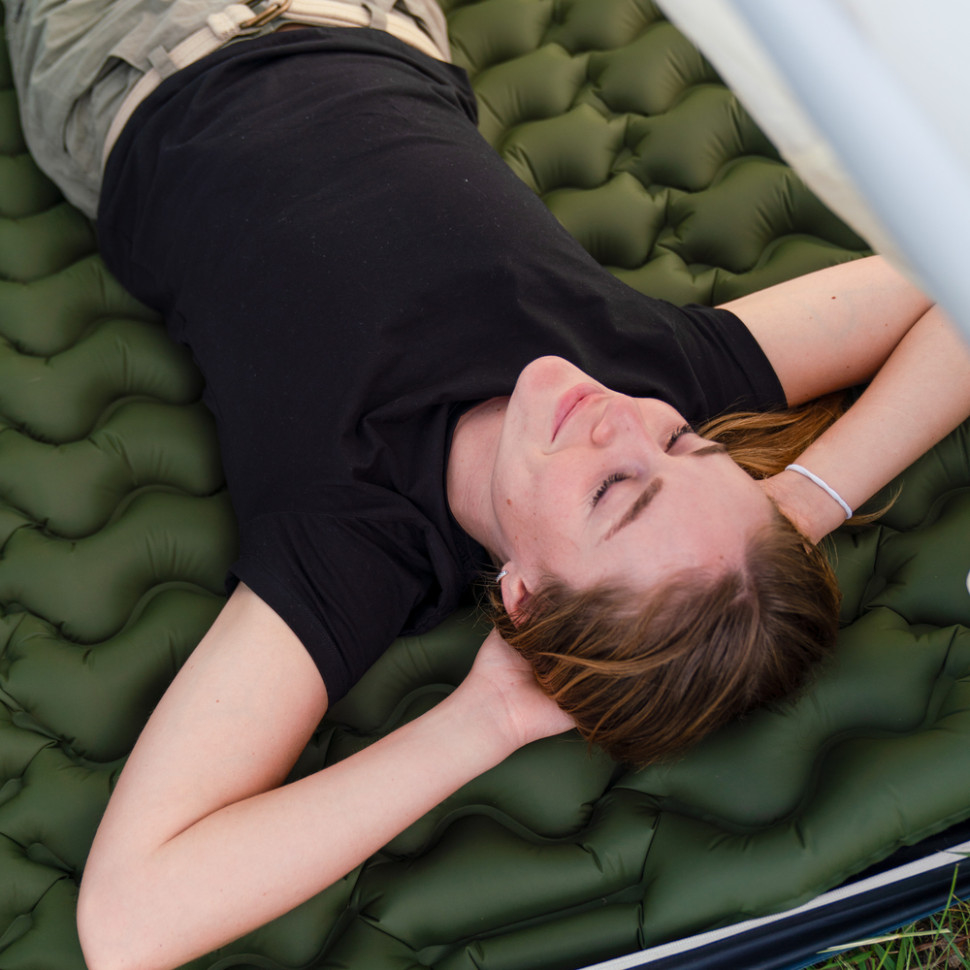 Килимок надувний Naturehike CNK2550WS019, 200х60х6.5 см, вбудований насос для надування, синій фото 8