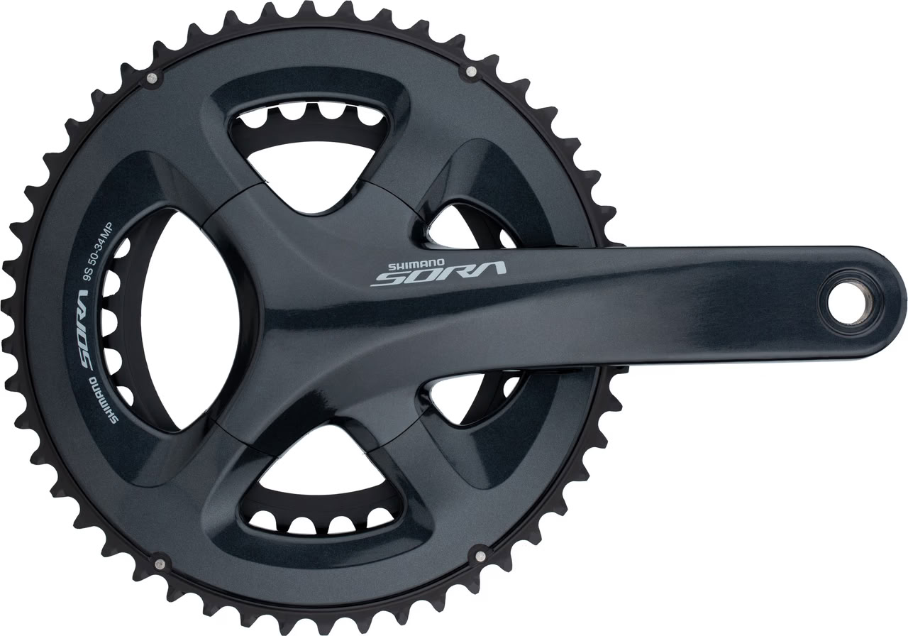 Шатуни Shimano SORA FC-R3000, 50/34T 175мм, інтегрована вісь, без каретки фото 