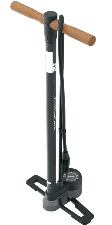 Насос підлоговий SKS RENNKOMPRESSOR NXT, з манометром, presta/schrader, 230 psi / 16 bar фото 