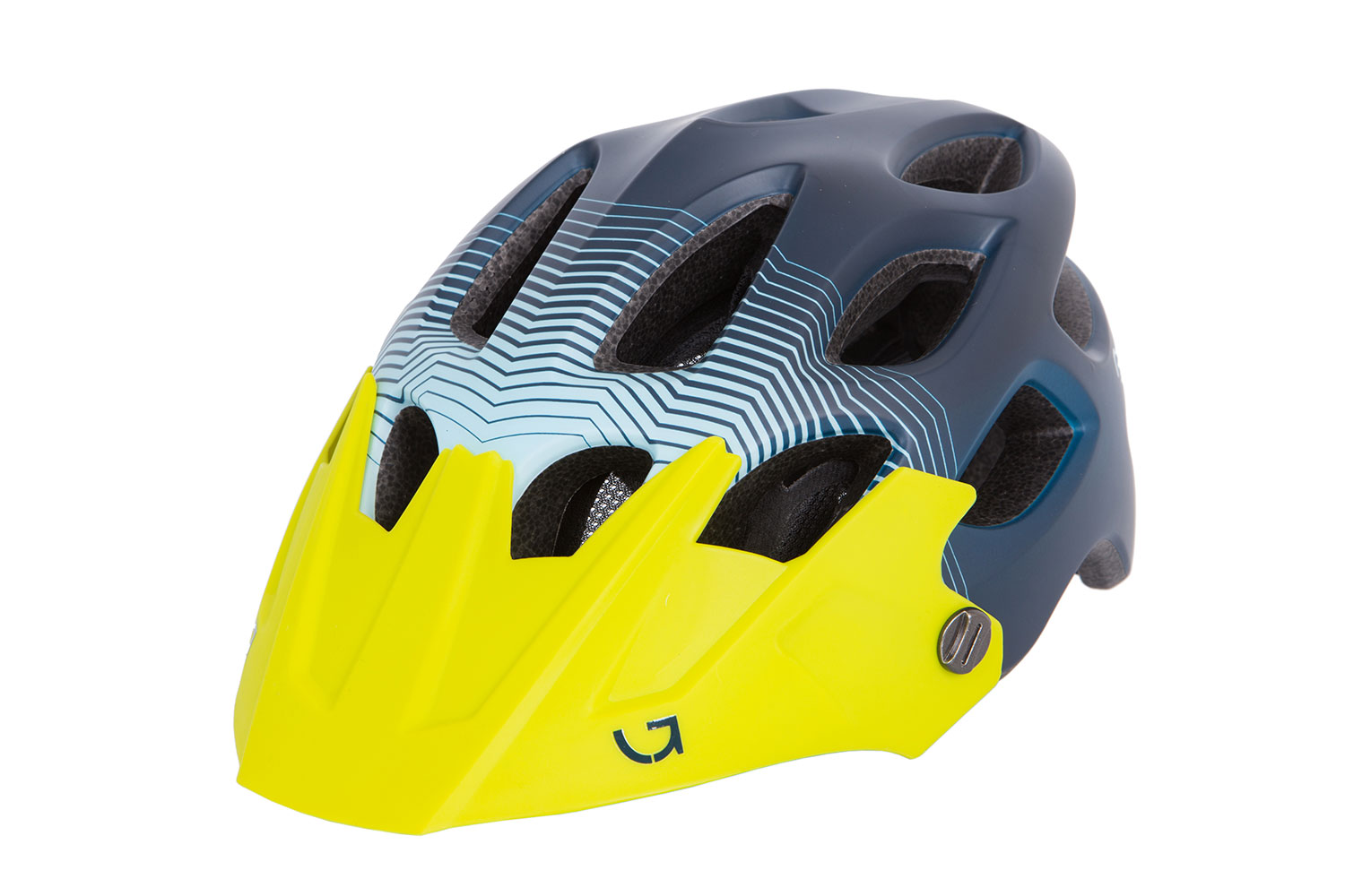 Шлем Green Cycle Slash размер 58-61см синий-голубой-желтый матовый фото 