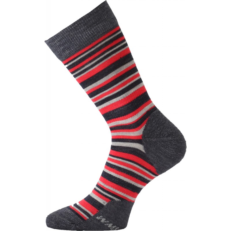 Термошкарпетки Lasting трекінг WPL 503, розмір M, сірі/червоні фото 