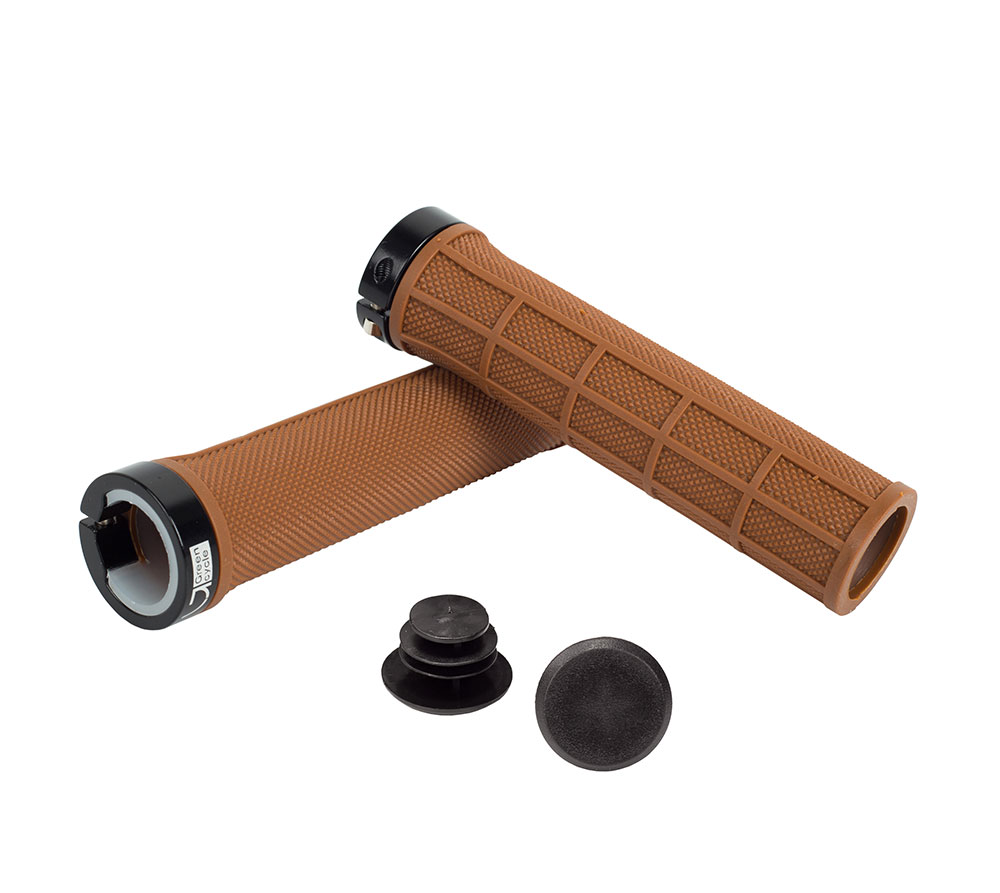 Гріпси Green Cycle GGR-410 130mm коричневі з одним чорним замком фото 