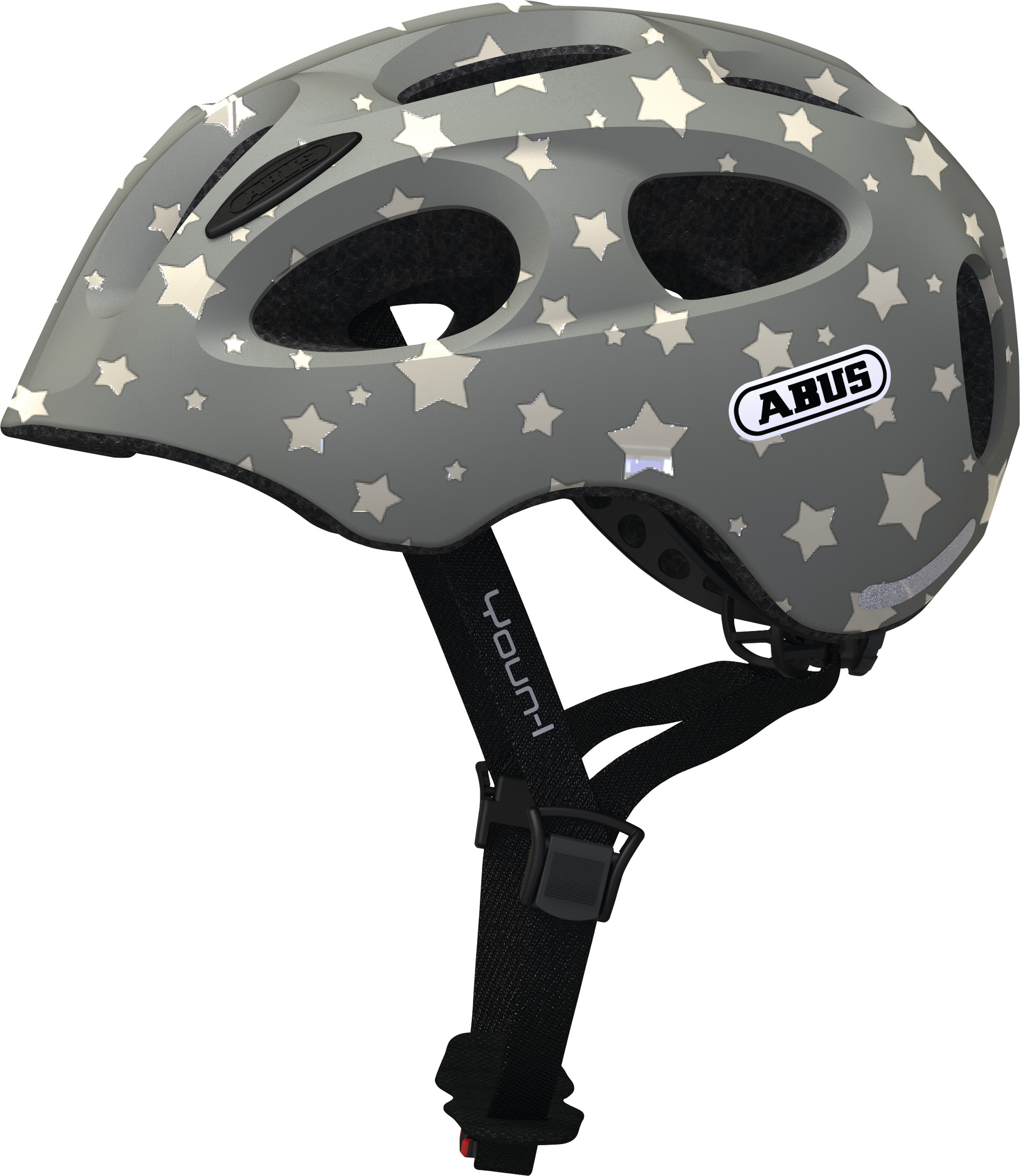 Шлем детский ABUS YOUN-I, размер S (48-54 см), Grey Star, серо-бежевый фото 