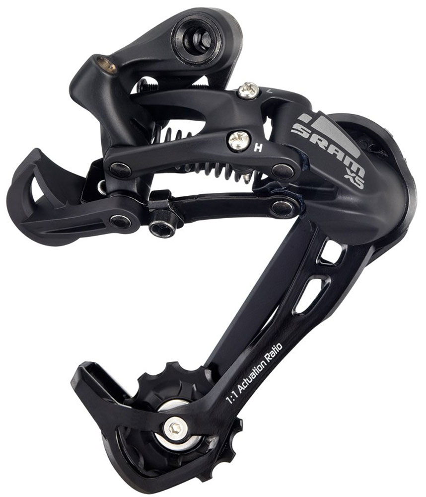 Переключатель задн. Sram X.5 9-k длинная лапка черн. фото 