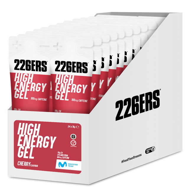 Гель 226ERS High Energy 50г углеводов 160мг кофеина вишня 76г 24шт/уп 1824г фото 