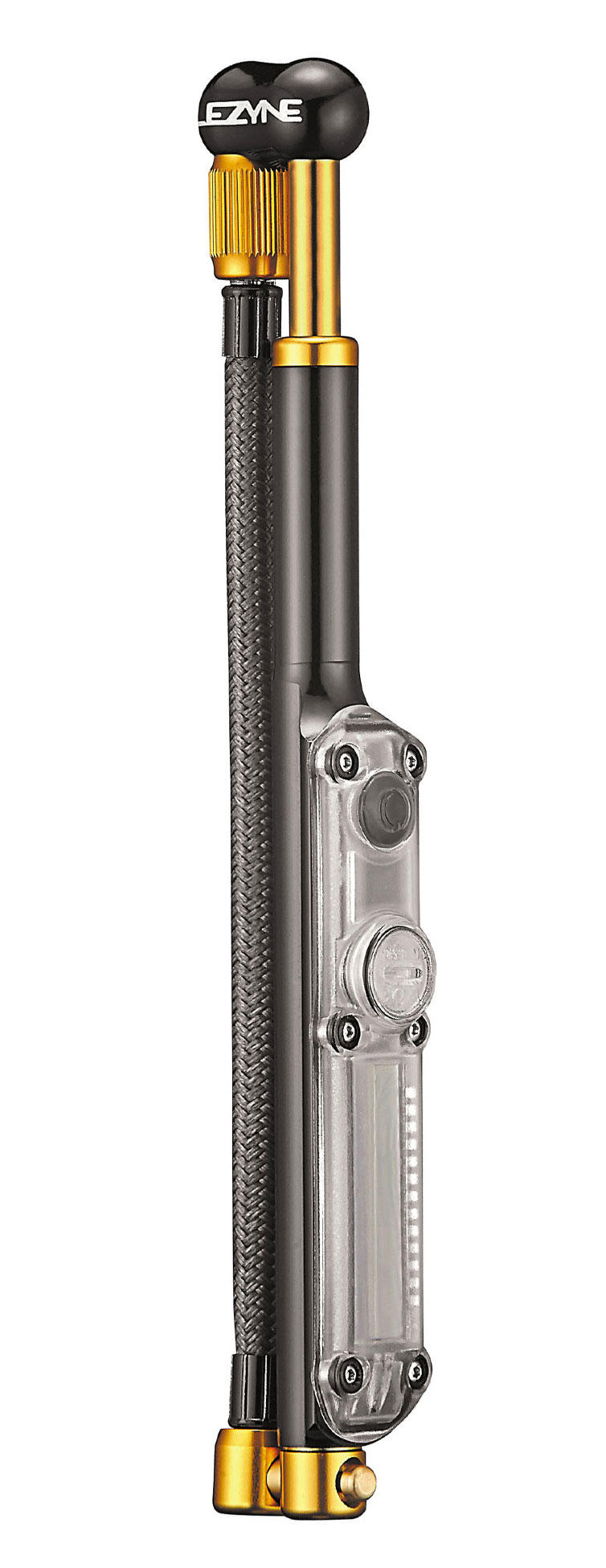 Насос для підвіски Lezyne DIGITAL SHOCK DRIVE, 350psi, чорно-золотистий фото 