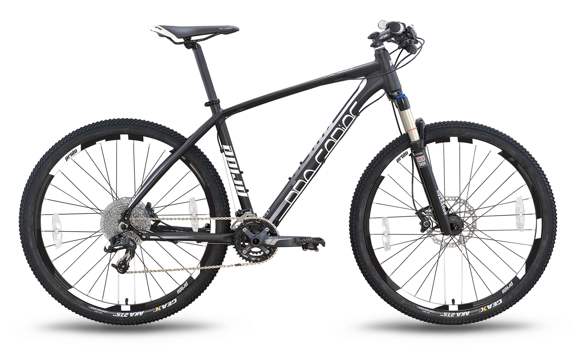 Велосипед 27,5 '' Pride XC-650 PRO 2.0 рама - 19 "чорно-білий матовий 2016 фото 