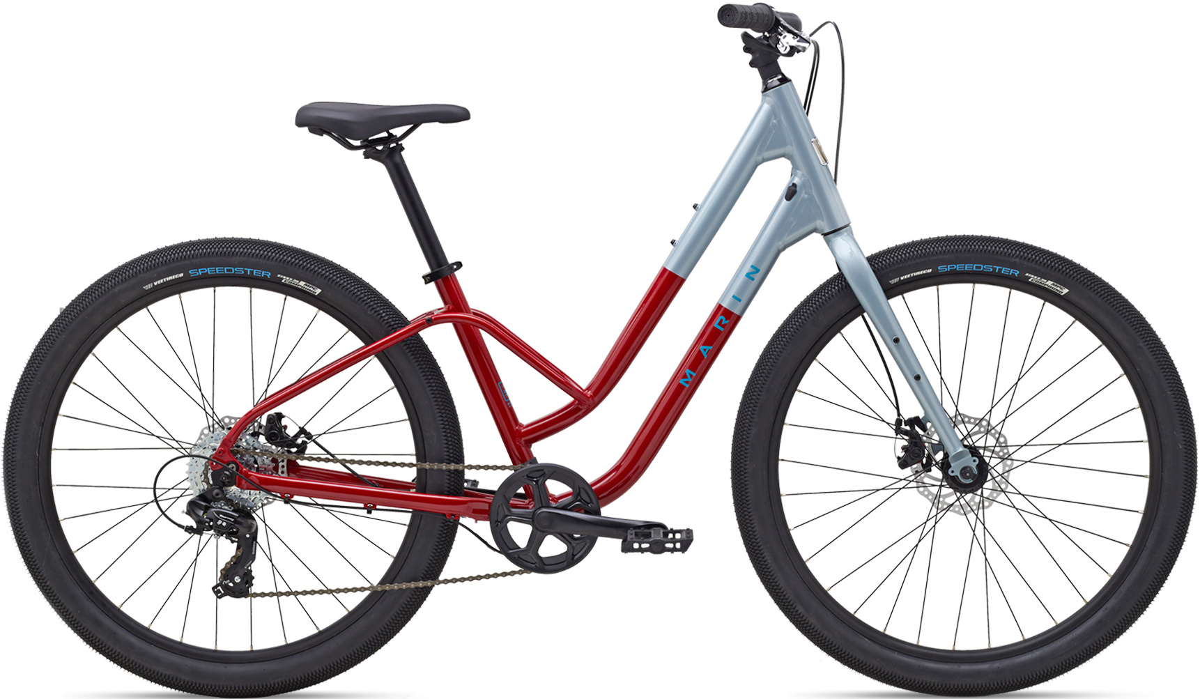 Велосипед 27,5" Marin STINSON 1 ST рама - M Gloss Maroon/Silver/Teal A1 фото 