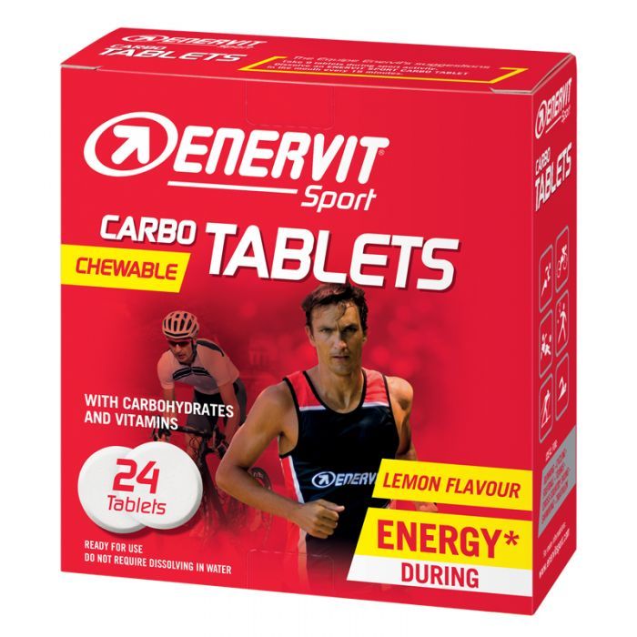 Жевательные таблетки Enervit Sport CarboTablets, лимон, 24шт фото 