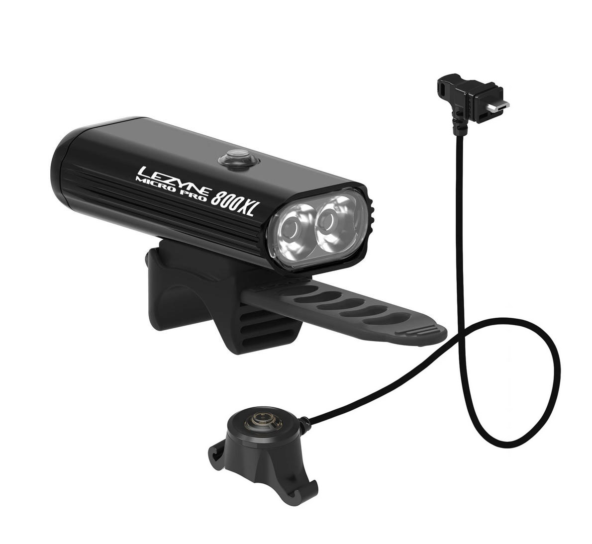 Фара передняя Lezyne MICRO DRIVE PRO 800XL, 800 люмен, 8 режимов, черная, с пультом фото 