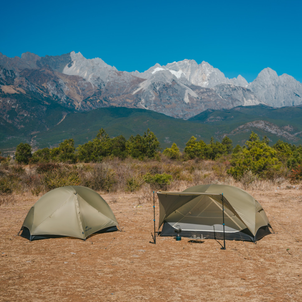 Палатка двухместная Naturehike Mongar CNK2550WS016, коричневая фото 6