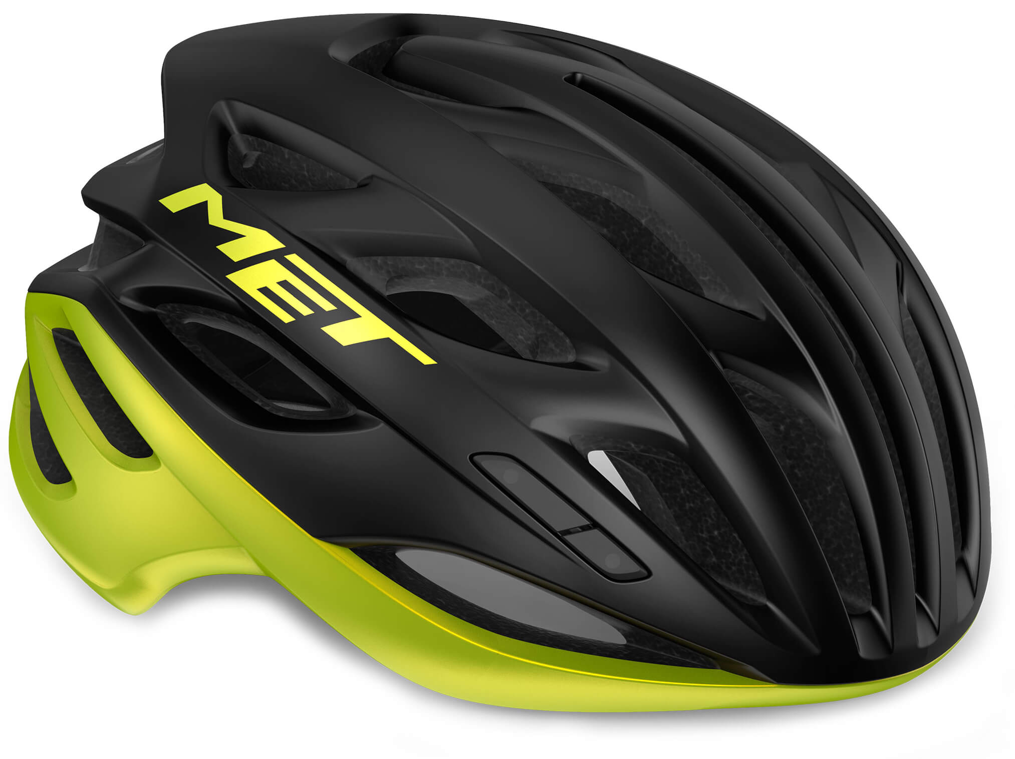 Шлем Met ESTRO MIPS CE размер M (56-58), Black Lime Yellow Metallic Glossy фото 