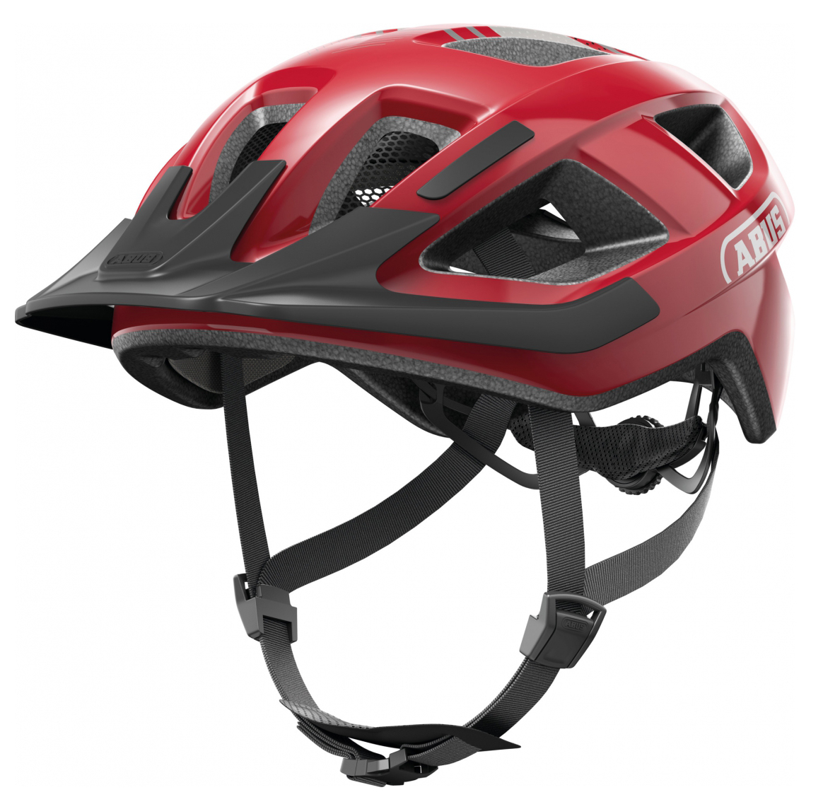 Шлем ABUS ADURO 3.0, размер M (52-58 см), Blaze Red, красно-черный фото 