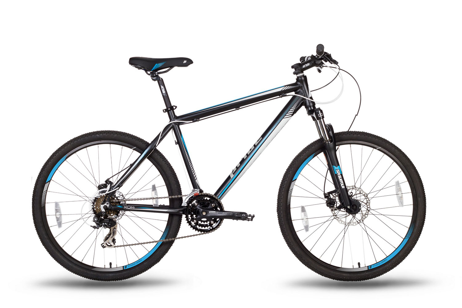 Велосипед 26 '' Pride XC-26 MD рама - 19 "чорно-синій матовий 2016 фото 