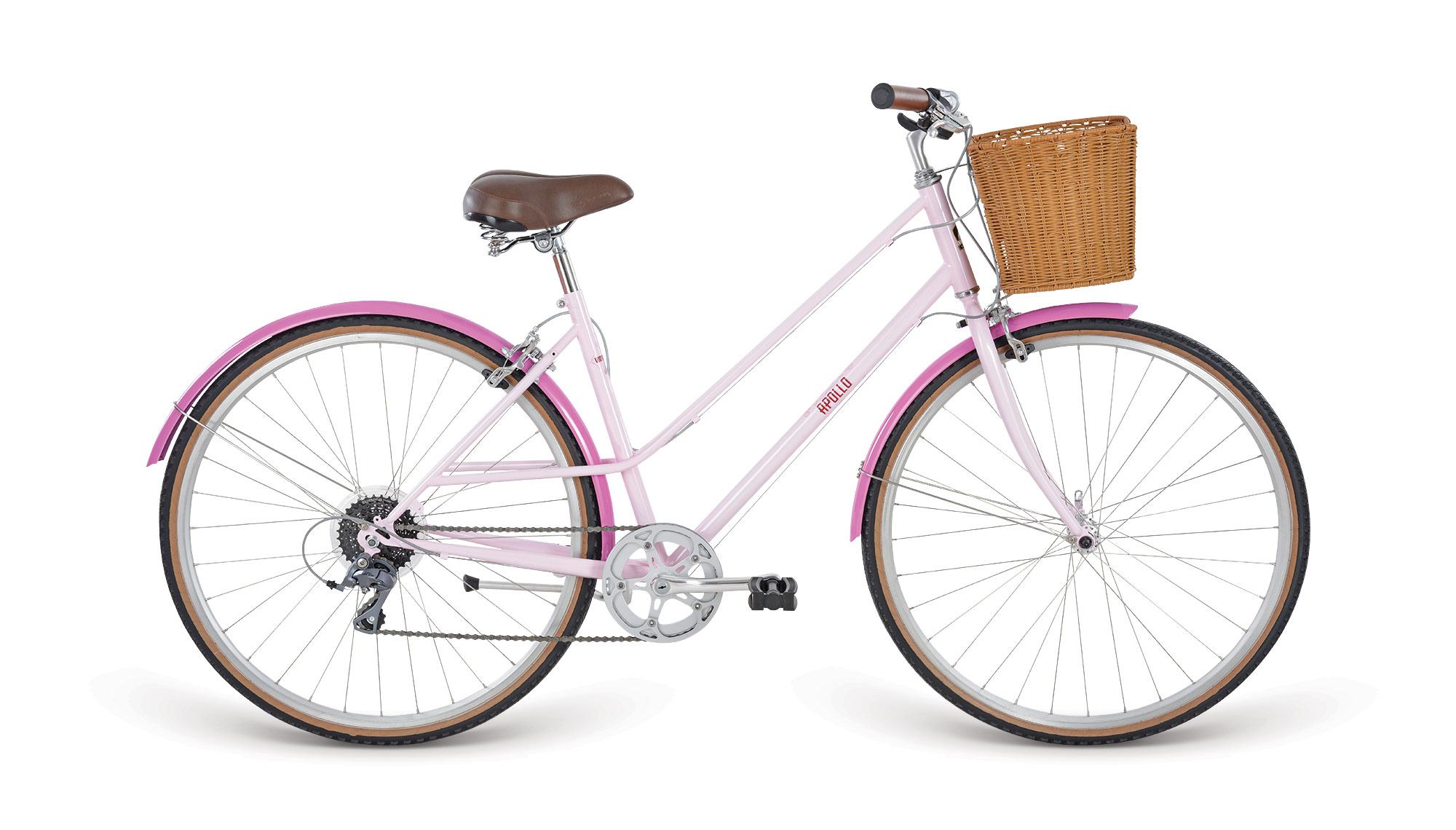 Велосипед 28" Apollo Vintage 8 рама - S gloss Light Pink / gloss Pink (без корзины) фото 