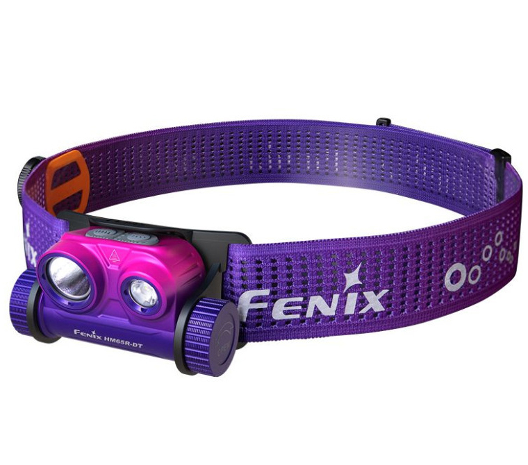 Ліхтар налобний для бігу Fenix HM65R-DT, бузковий фото 