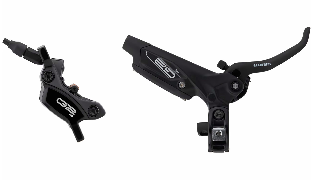 Тормоз дисковый гидравлический Sram G2 RE, задний (правая ручка, калипер 4 -поршневой, гидролиния 1800 мм) фото 