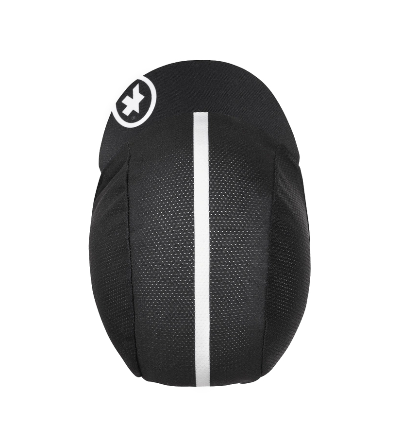 Велокепка ASSOS CAP black, SERIES, чорна з білим логотипом, OS фото 3