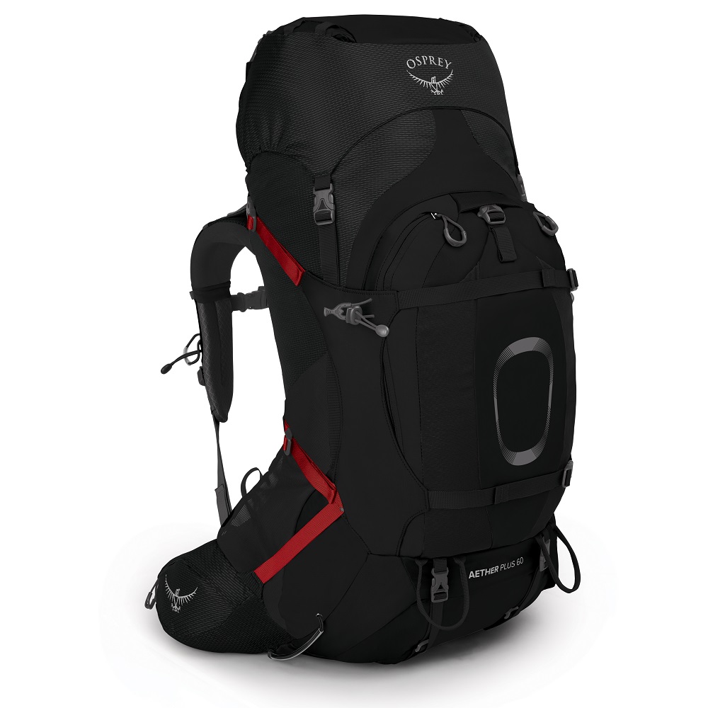Рюкзак Osprey Aether Plus 60 Black (чорний), L/XL фото 