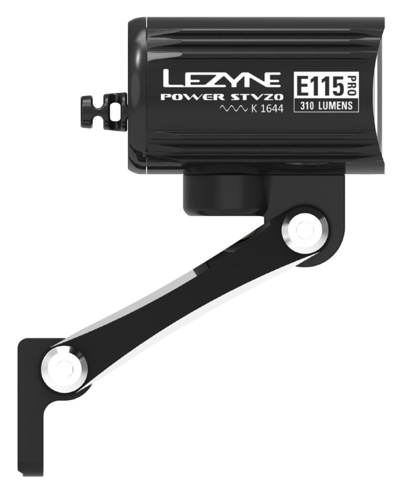 Фара передня для електровелосипеда Lezyne EBIKE POWER STVZO PRO E115 SWITCH, 310 Лм, чорна фото 3