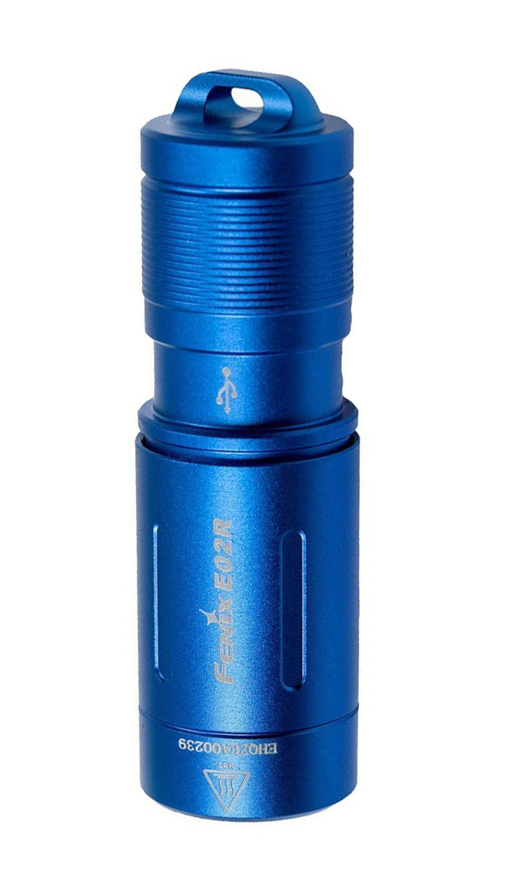 Фонарь ручной Fenix E02R, синий фото 