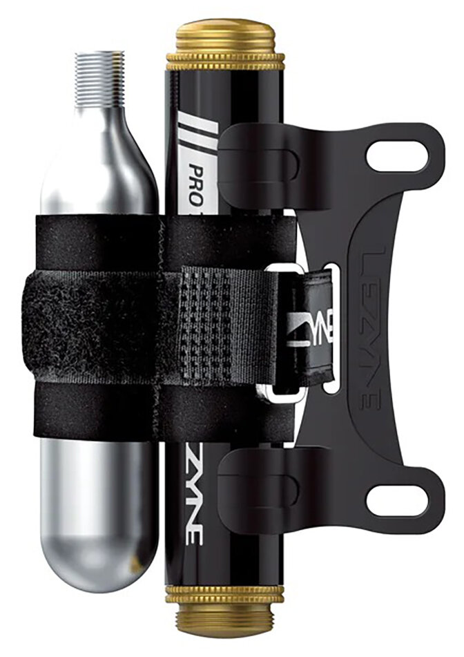 Ремкомплект для бескамерок Lezyne PRO TUBELESS KIT LOADED, с баллоном CO2 20 г и креплением, черный фото 