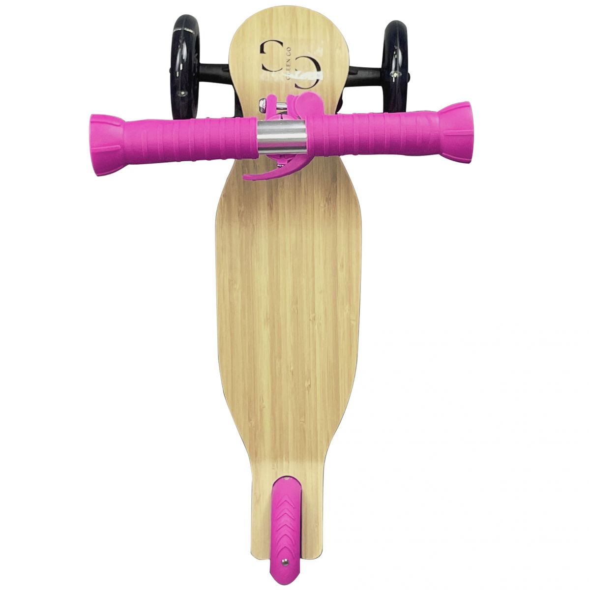 Самокат детский 3х колесный GreenGo Wood Pink фото 2