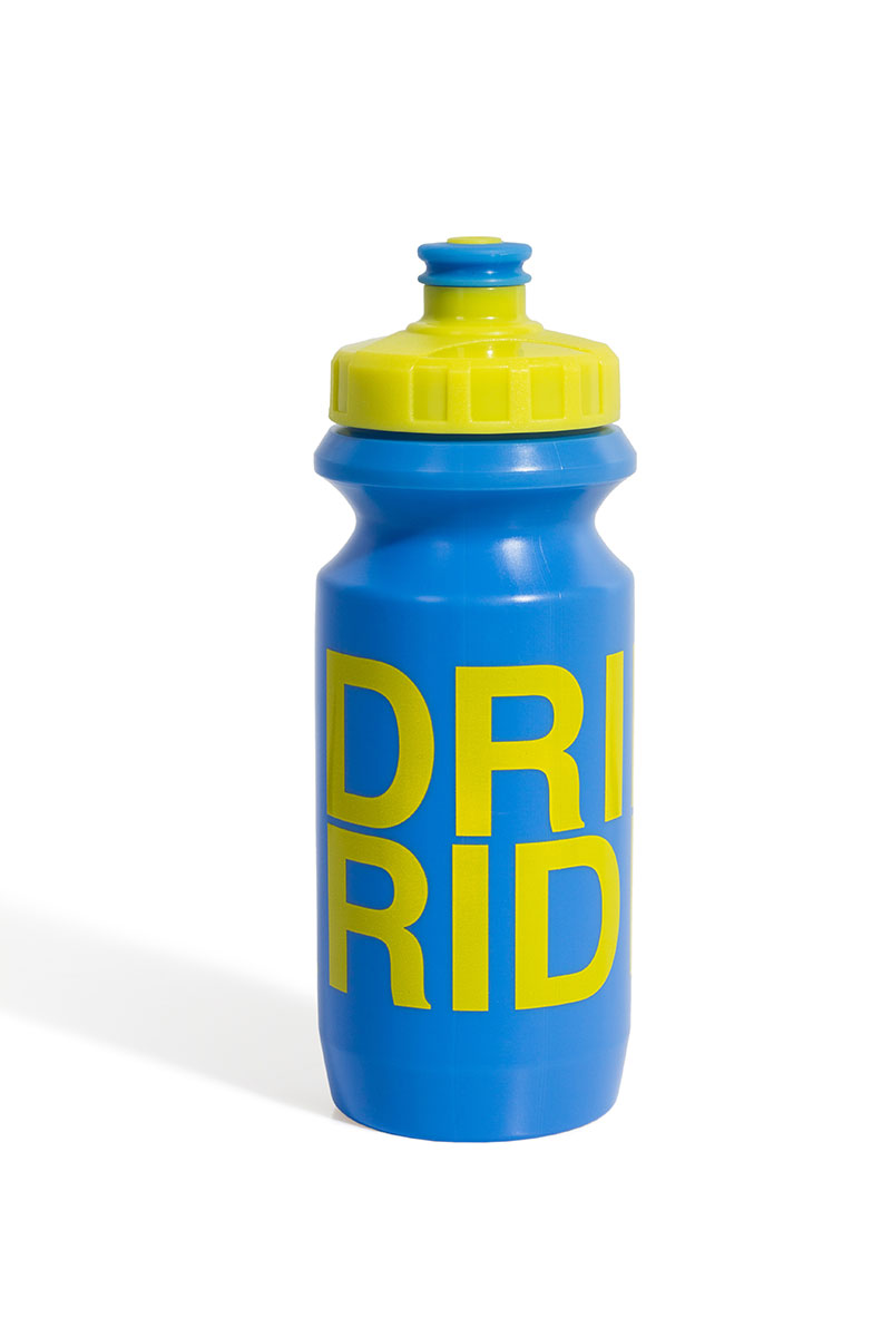 Фляга 0,6 Green Cycle Drink & Ride з Big Flow valve, LDPE blue nipple / yellow matt cap / blue matt bottle