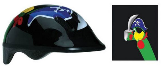Шлем детский Bellelli PARROT BLACK size-M (черный (попугай)) фото 