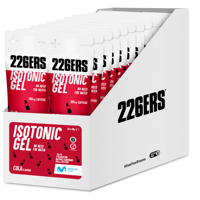 Гель 226ERS Isotonic Energy 22г вуглеводів 100мг кофеїну кола 68г 24шт/уп 1632г фото 