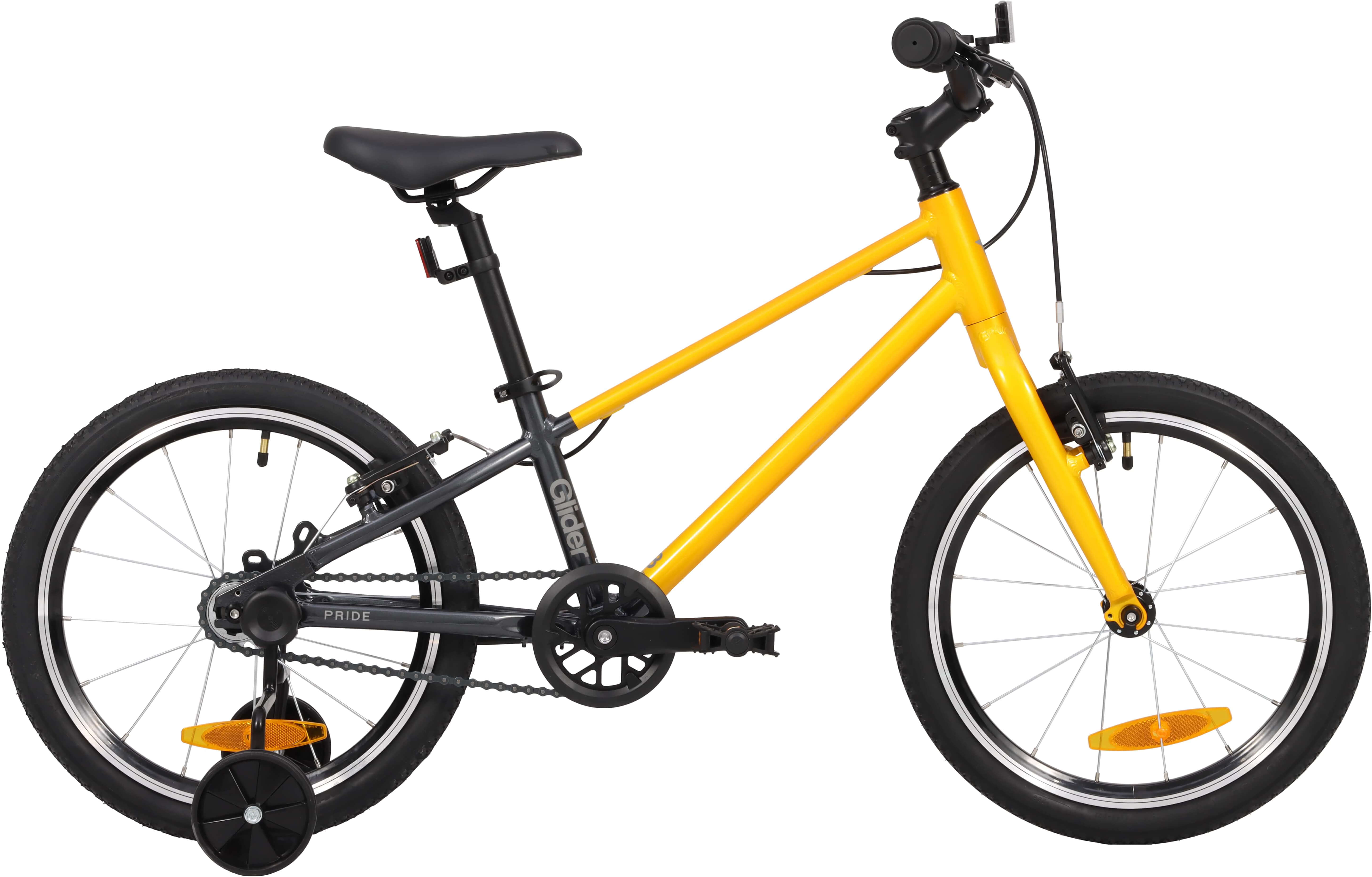 Велосипед 18" Pride GLIDER 18 2025 жовтий фото 