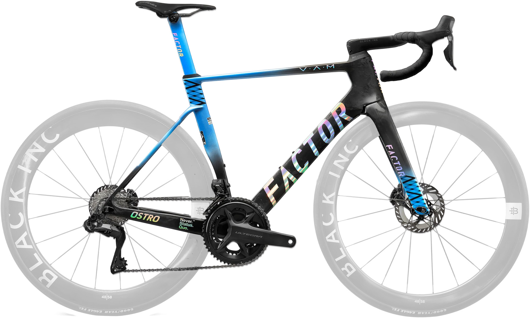 Велосипед 28" Factor ROAD OSTRO VAM 2.0 Ultegra Di2 Bar 40x90 рама - 56 см Icon Blue (w/o wheels) фото 