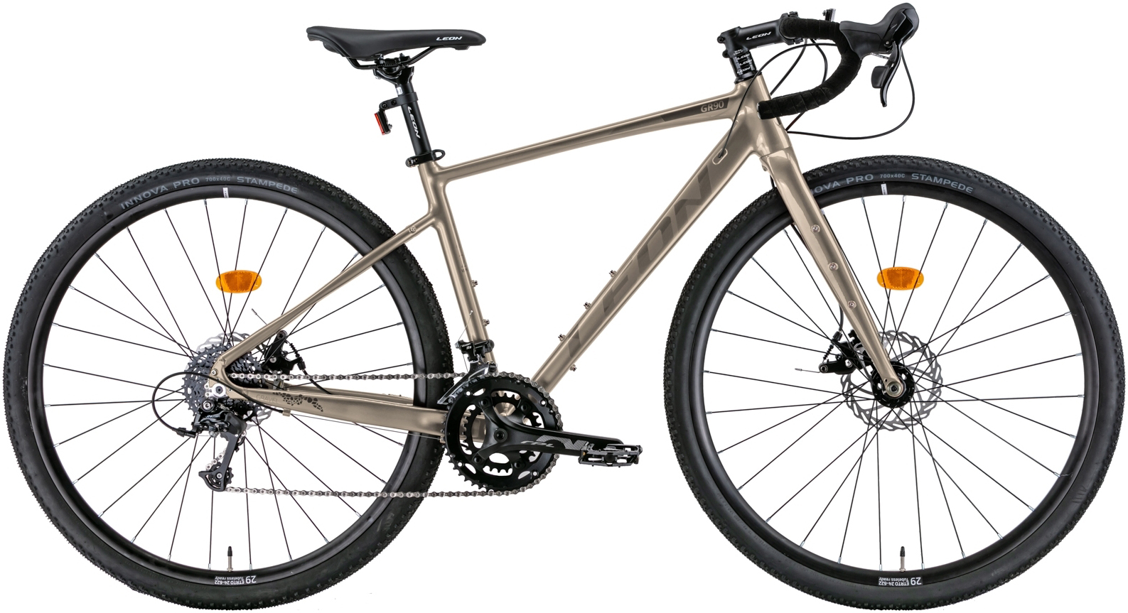 Велосипед 28" Leon GR-90 DD рама - S бежевый с серым A2 фото 