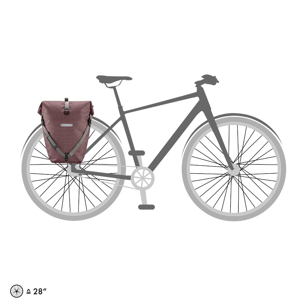 Гермосумка велосипедна Ortlieb Back-Roller Urban ash rose, 20 л фото 5