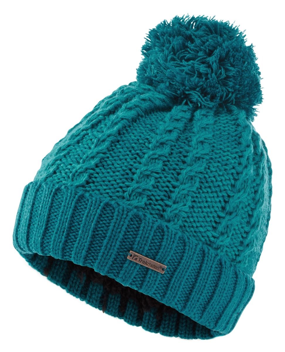 Шапка Trekmates Elsie Knit Hat TM 004351 Maui, O/S, блакитна фото 