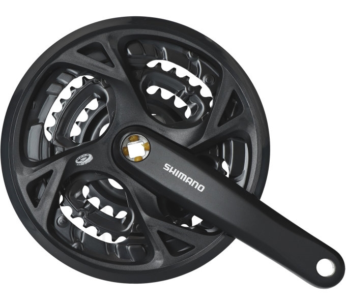 Шатуны Shimano FC-M371-3 48х36х26T, 175мм, защита, с болтами фото 