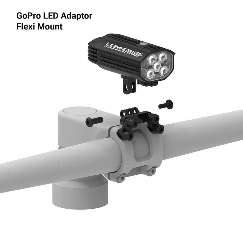 Кріплення фари під болти кришки виносу Lezyne FLEXI STEM MOUNT, стандарт GoPro та LED qPro фото 2
