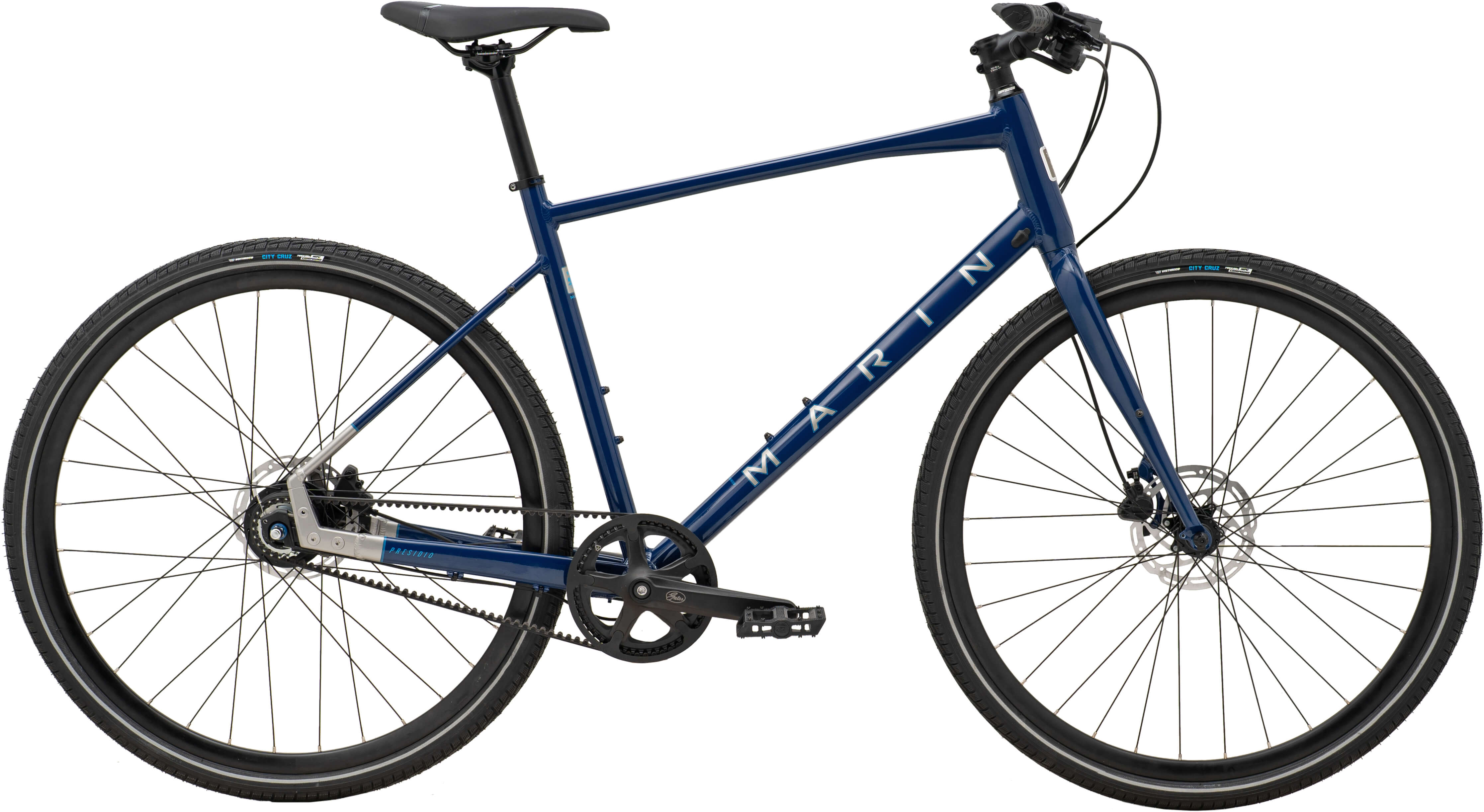 Велосипед 28" Marin Presidio 3 рама - M Gloss Navy/Dark Silver/Silver Cyan A5 фото 