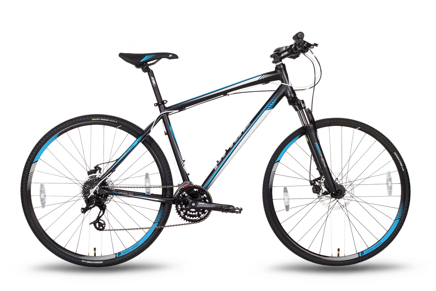 Велосипед 28 '' Pride CROSS 2.0 рама - 21 "чорно-синій матовий 2016 фото 