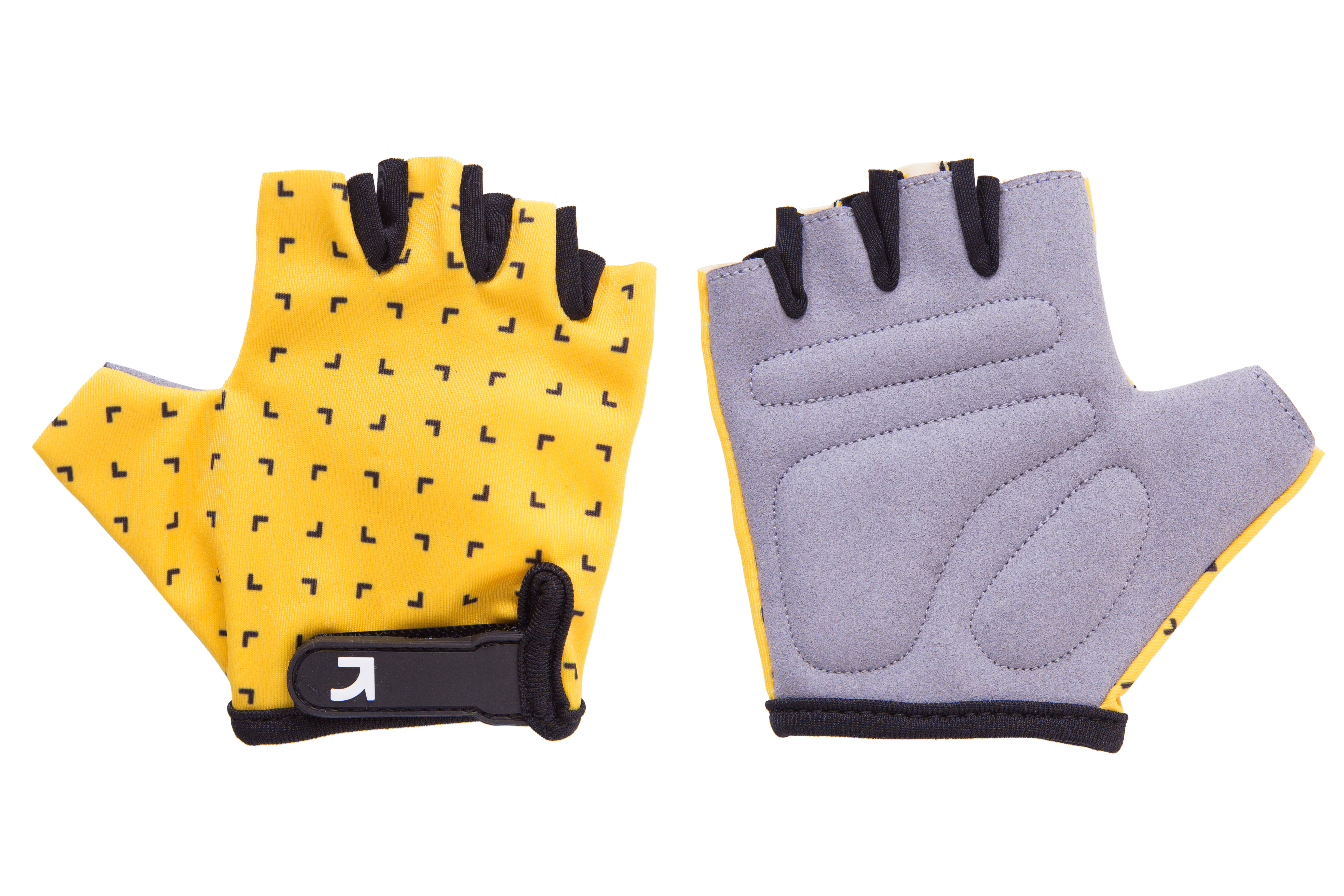 Перчатки детские Green Cycle FLASH без пальцев XS желто-черные фото 