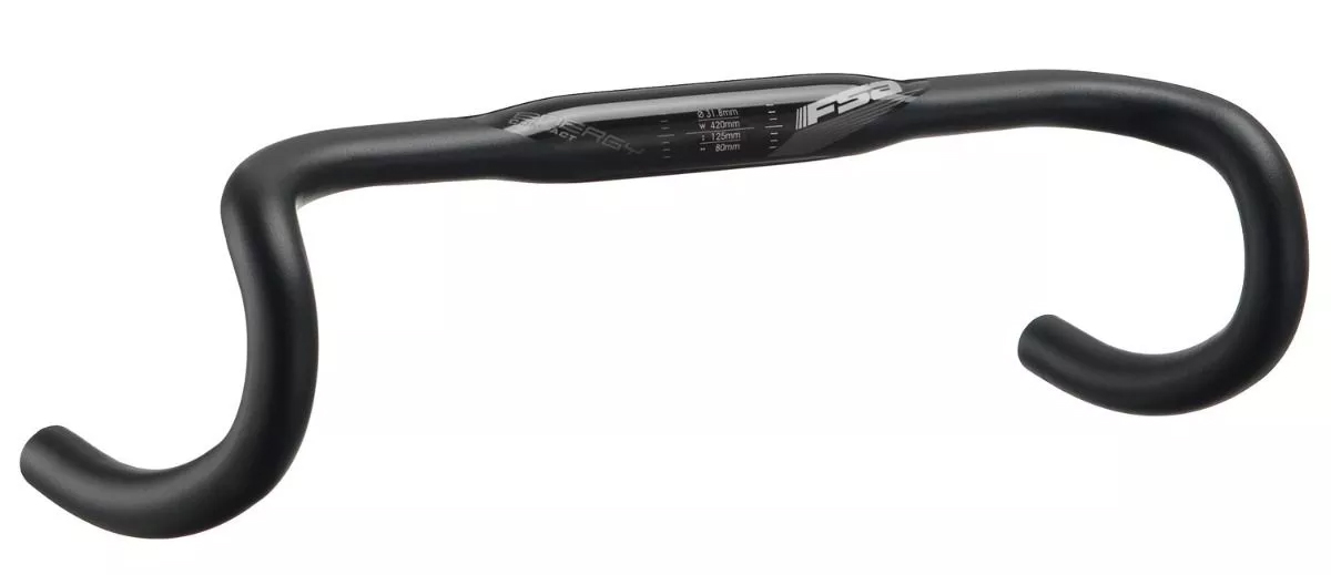 Руль FSA ENERGY HB Compact ACR 420мм, Ø31,8мм, 125мм drop, 80мм reach, черный фото 