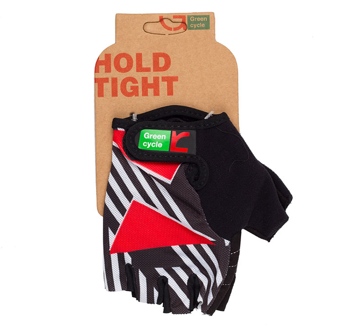 Перчатки Green Cycle NC-2346-2014 Light без пальцев XL черно-красные