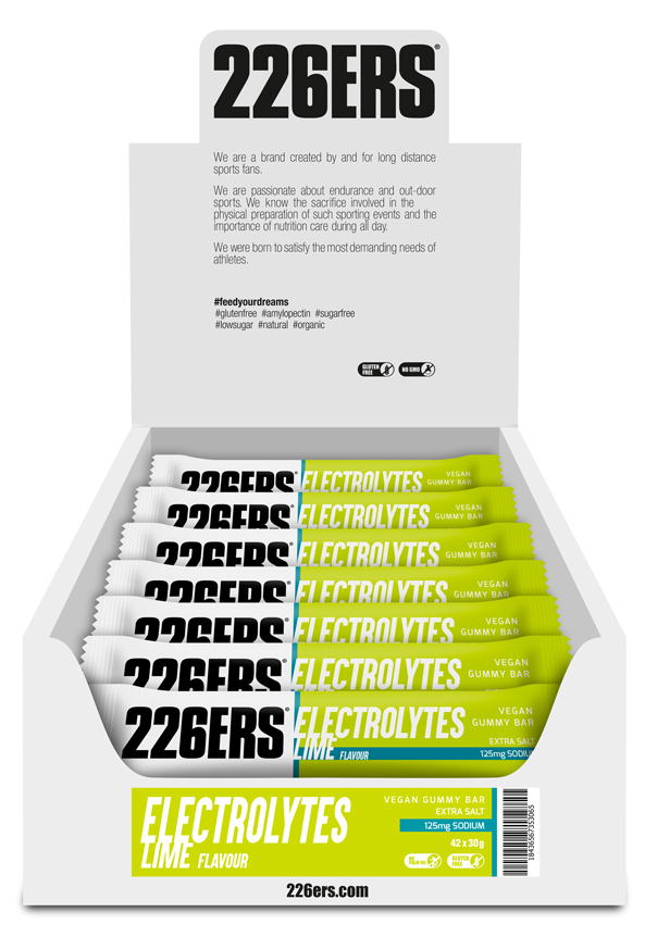 Батончик-желе 226ERS Vegan Gummy Electrolytes лайм 30г 42шт/уп 1260г фото 