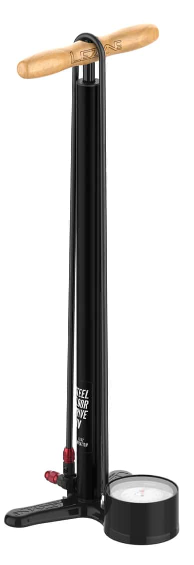 Насос підлоговий Lezyne STEEL FLOOR DRIVE HV, з манометром 3,5", 100psi, чорний матовий фото 