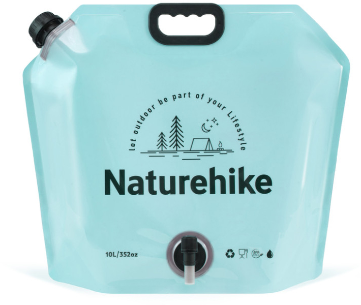 Контейнер складной для води Naturehike CNK2450CF027, 10 л, голубой фото 