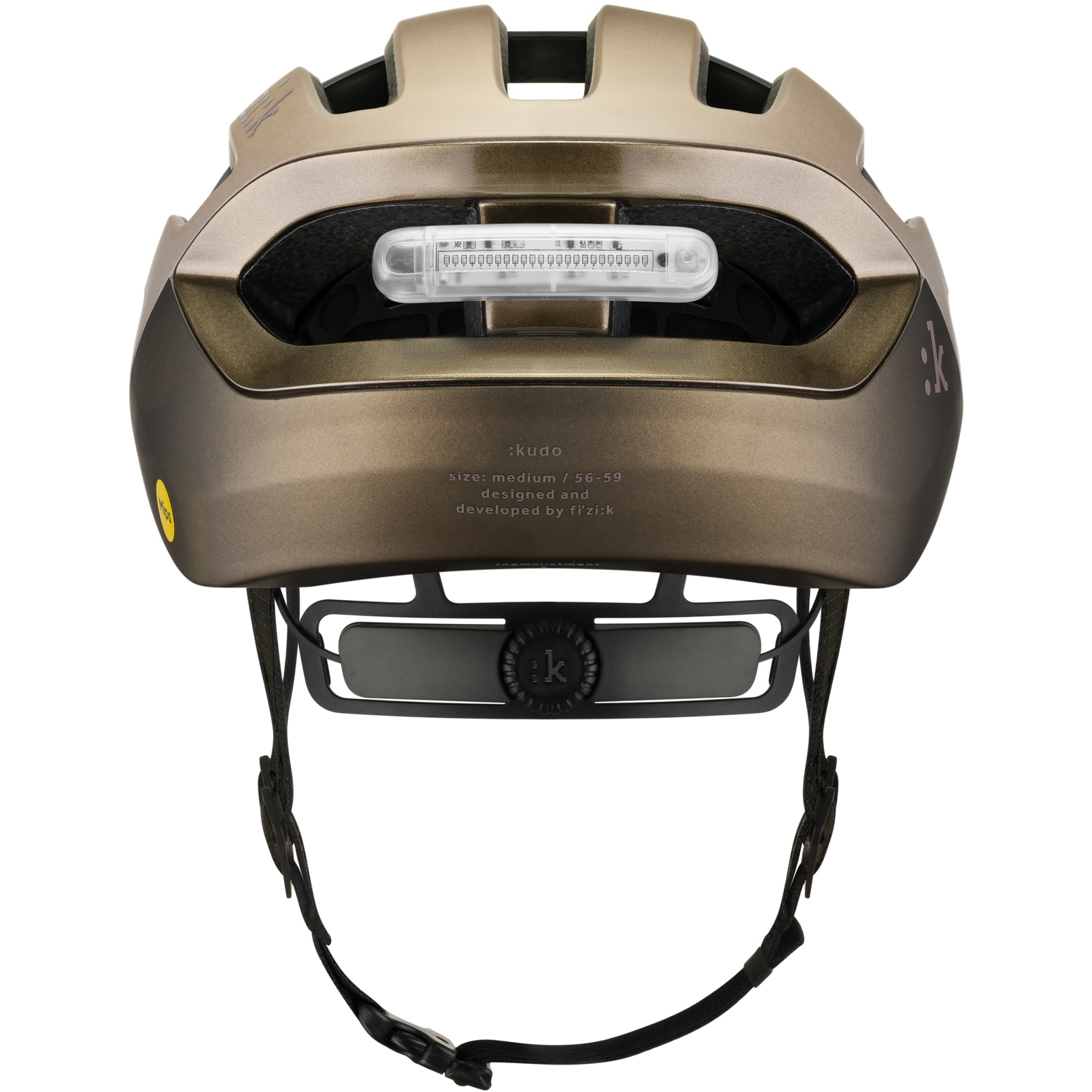 Шолом Fizik Kudo MiPS із мигалкою бронзовий розмір L (59-61 см) фото 4