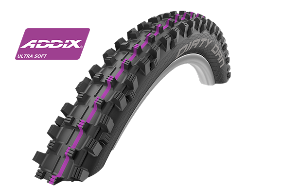 Покришка 27.5x2.35 650B (60-584) Schwalbe DIRTY DAN Downhill Evolution B / B-SK HS417 Addix U-Soft 2x67EPI фото 