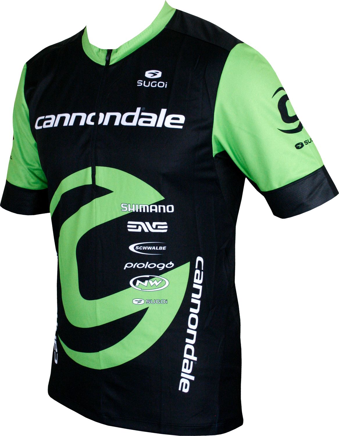 Джерси Cannondale PULSE JERSEY, кор. рукав, мужское, черно-зелёное, XS фото 