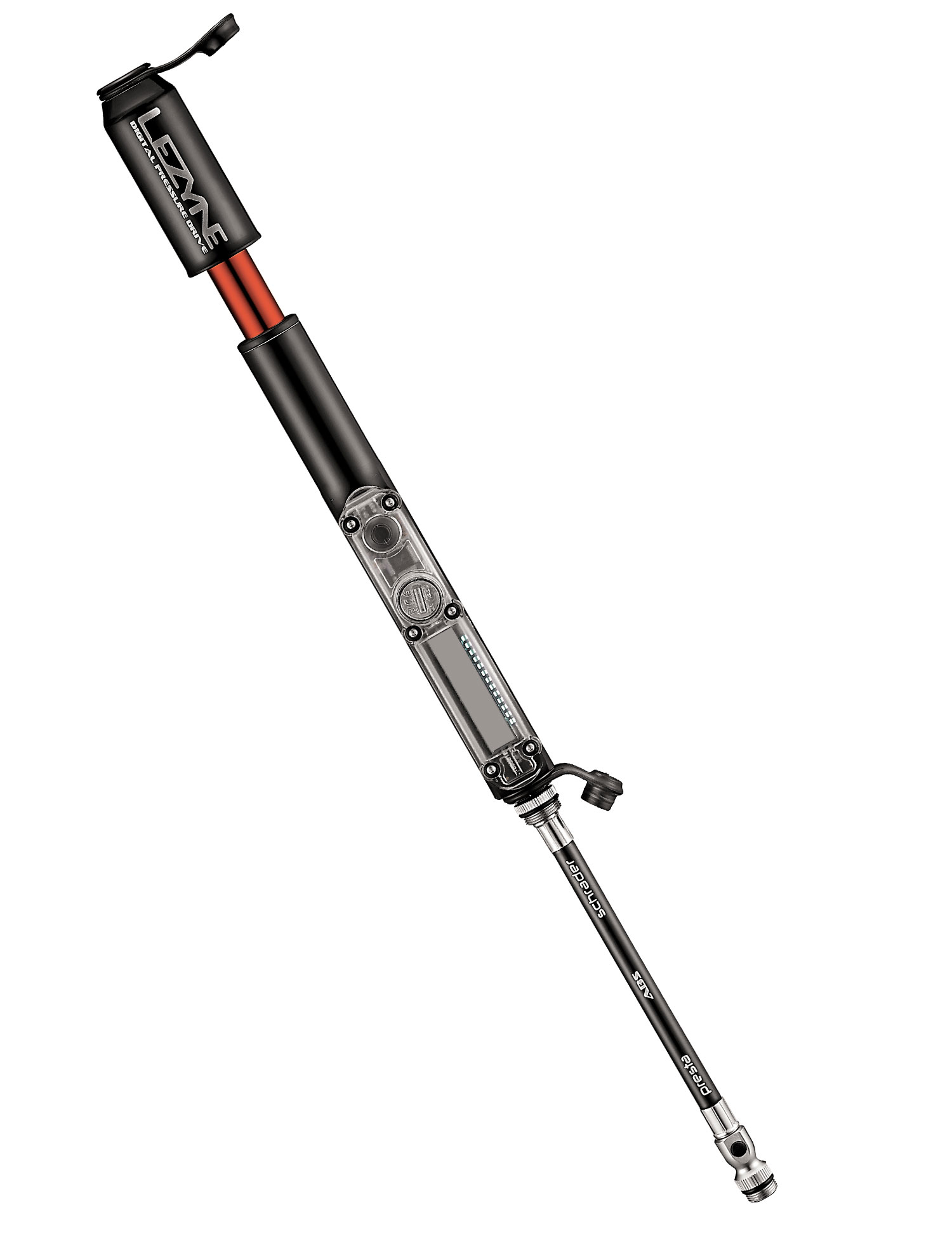 Мини-насос Lezyne DIGITAL PRESSURE DRIVE, 120psi, черный фото 3