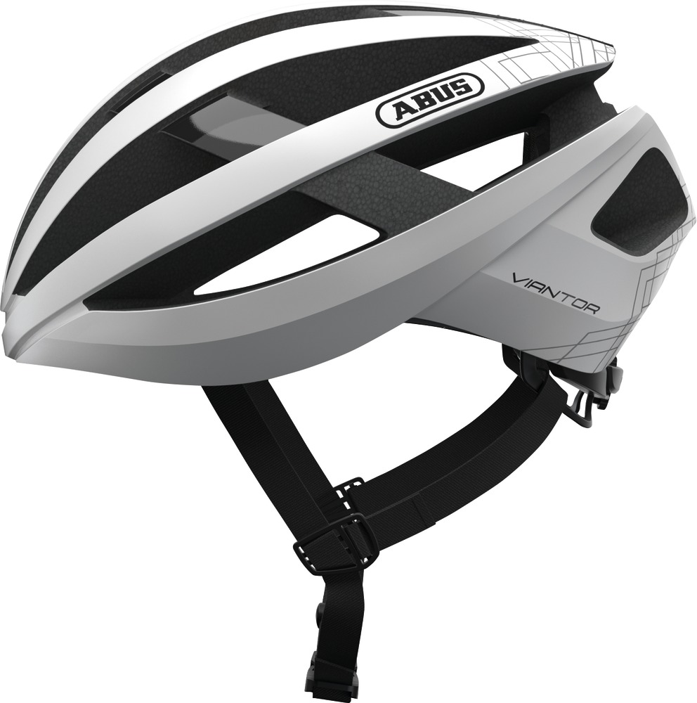 Шлем ABUS VIANTOR размер L (58-62 см), Polar White, бело-черный фото 